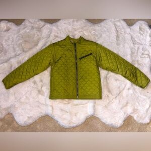 Obermeyer Women's Quilted Fleece Lined Green Jacket Size 10